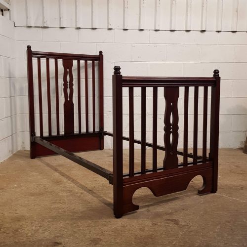 fig 2. ANTIQUE PAIR LATE VICTORIAN CUBAN MAHOGANY SINGLE BEDS C1890