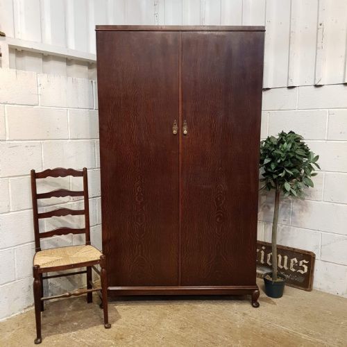 Antique Oak Gents  Compactum Wardrobe C1920