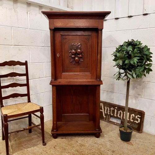 Antique Flemish Oak Cupboard on Stand C1900