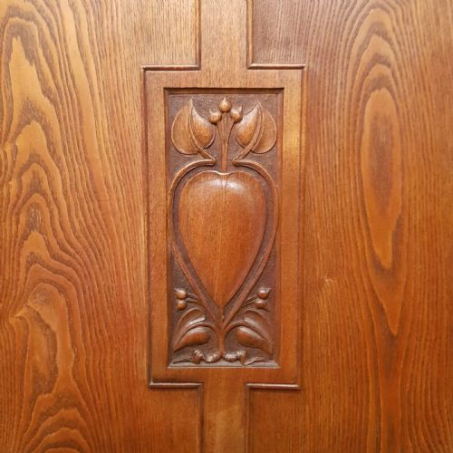 fig 2. ANTIQUE ARTS & CRAFTS OAK COMBINATION WARDROBE C1890