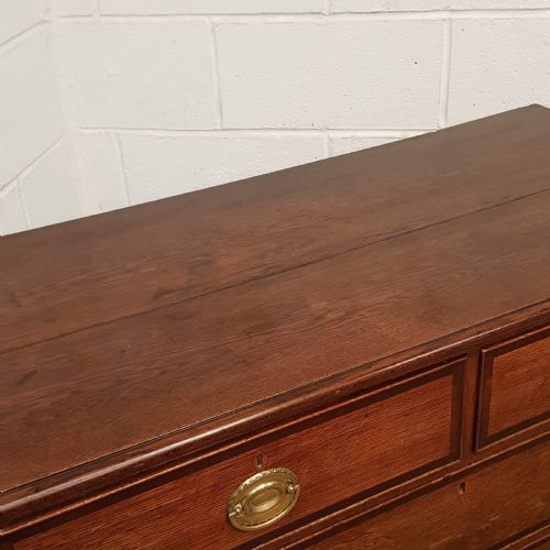 fig 1. ANTIQUE 18TH CENTURY PERIOD OAK & MAHOGANY CHEST OF DRAWERS C1780