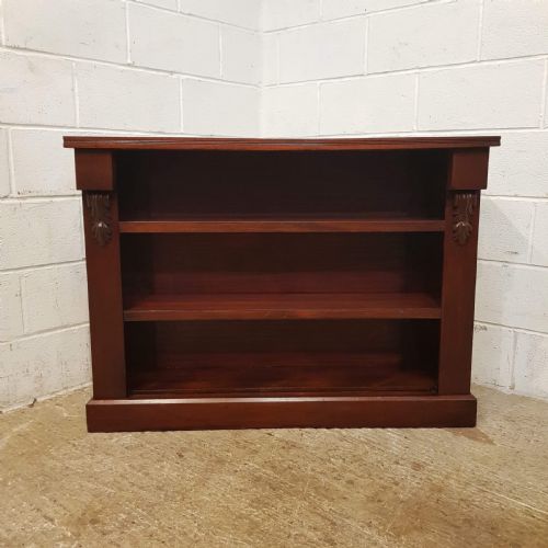 fig 2. ANTIQUE VICTORIAN MAHOGANY OPEN BOOKCASE C1880