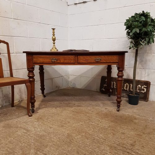 Antique Victorian Oak Writing Desk C1880