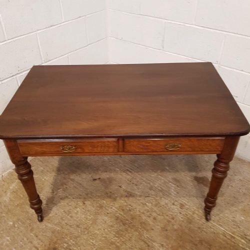 fig 1. ANTIQUE VICTORIAN OAK WRITING DESK C1880