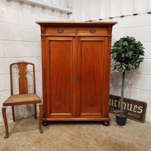 Antique Late 19th Century French Mahogany Linen Cupboard C1890
