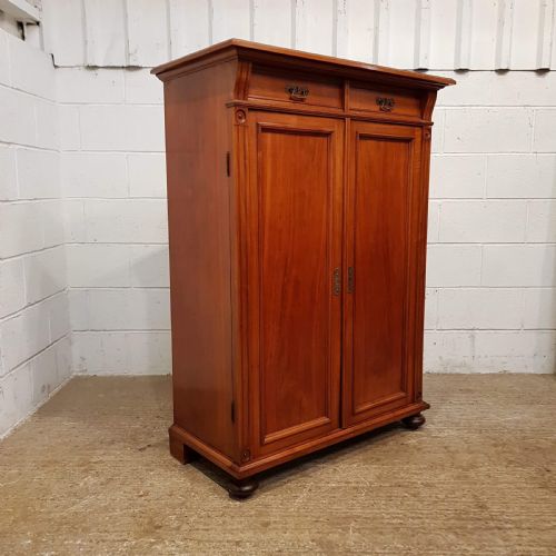 fig 2. ANTIQUE LATE 19TH CENTURY FRENCH MAHOGANY LINEN CUPBOARD C1890
