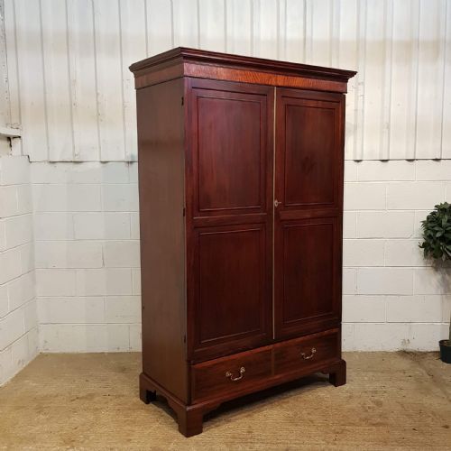 fig 2. ANTIQUE REGENCY MAHOGANY DOUBLE WARDROBE C1820