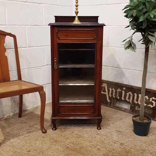 Antique Edwardian Mahigany Music Cabinet C1900