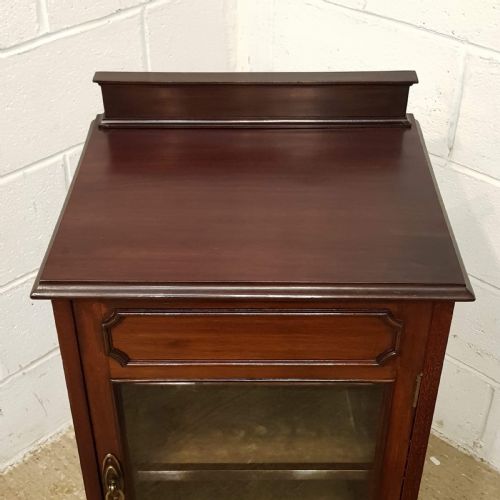 fig 1. ANTIQUE EDWARDIAN MAHIGANY MUSIC CABINET C1900
