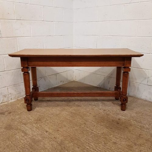 fig 2. ANTIQUE ARTS & CRAFTS OAK REFECTORY TABLE C1890