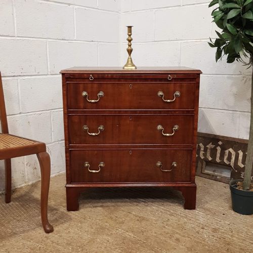 Antique Edwardian Mahogany Dwarf Chest of Drawers with Brush Slide C1900
