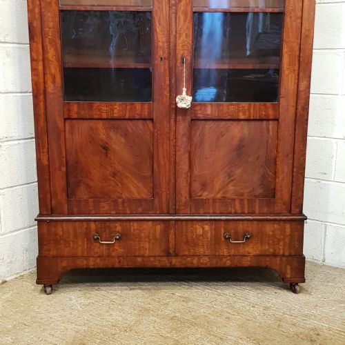 fig 2. ANTIQUE 19TH Cent BIEDERMEIER MAHOGANY BOOKCASE C1870