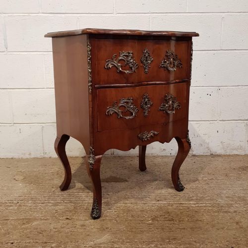 Antique Italian Walnut Small Rococo Chest of Drawers C1900