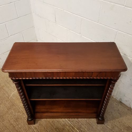 fig 1. ANTIQUE WILLIAM 1V MAHOGANY OPEN BOOKCASE C1830