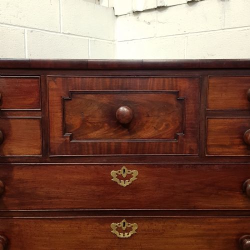 fig 2. ANTIQUE REGENCY MAHOGANY CHEST OF DRAWERS WITH HAT BOX C1820