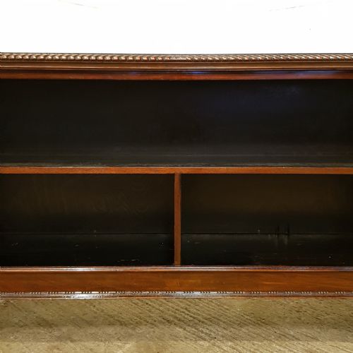 fig 2. ANTIQUE EDWARDIAN MAHOGANY LONG LOW OPEN BOOKCASE C1900