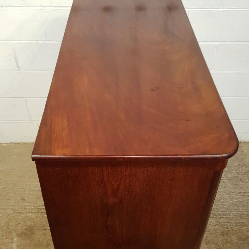 fig 1. ANTIQUE VICTORIAN MAHOGANY TALL CHEST OF DRAWERS C1880