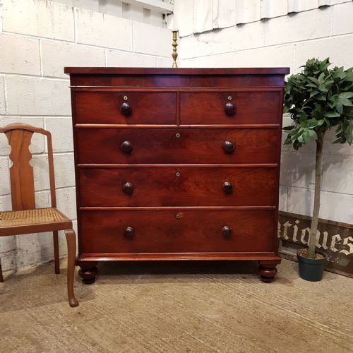 Antique Victorian Mahogany Chest of Drawers C1880