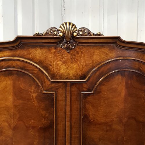 fig 2. ANTIQUE BURR WALNUT DOUBLE WARDROBE C1920