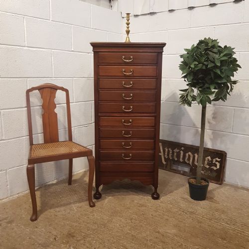 Antique Edwardian Mahogany Music Cabinet with Secret Drawer C1900