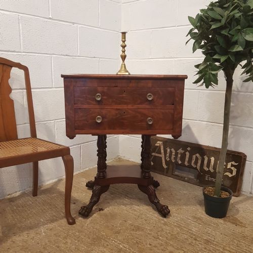Antique William 1v Mahogany Work Table  C1830