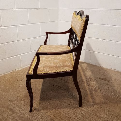 fig 1. ANTIQUE EDWARDIAN MAHOGANY SALON SOFA C1900