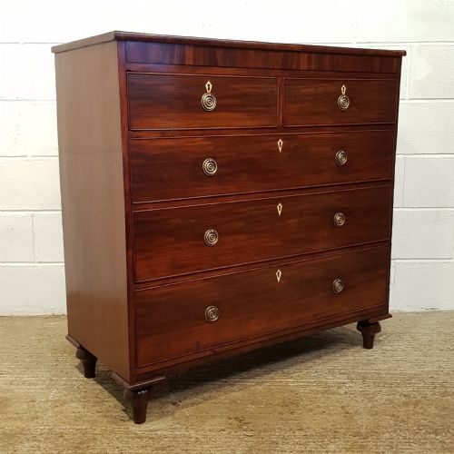 fig 2. ANTIQUE REGENCY MAHOGANY CHEST OF DRAWERS C1820