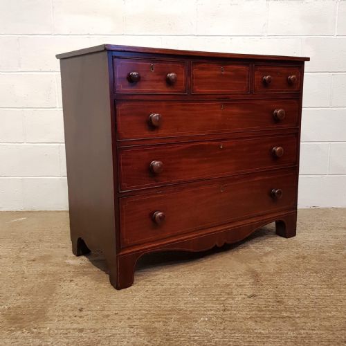 fig 2. ANTIQUE REGENCY MAHOGANY CHEST OF DRAWERS C1820
