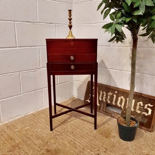 Antique Georgian Cuban Mahogany Work Box Table C1780