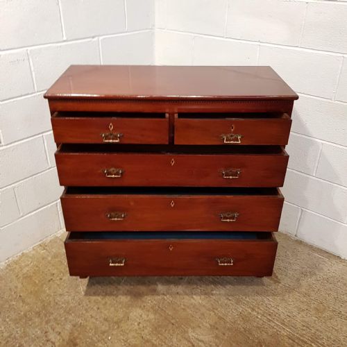 fig 1. ANTIQUE VICTORIAN MAHOGANY CHEST OF DRAWERS C1880