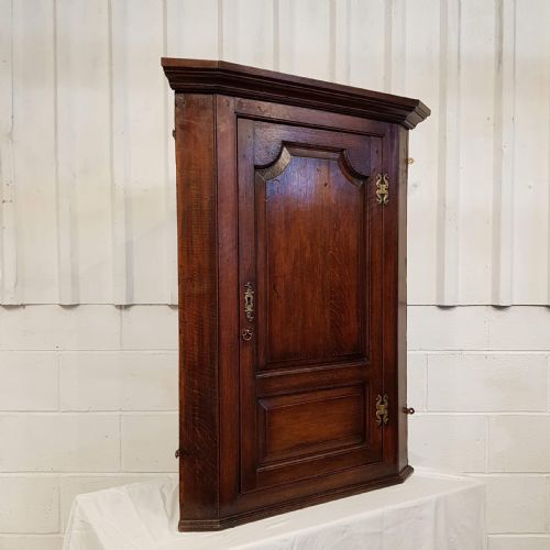 Antique Georgian Oak Corner Cupboard C1780