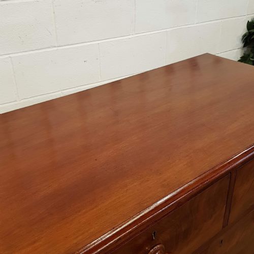fig 1. ANTIQUE VICTORIAN MAHOGANY CHEST OF DRAWERS C1880
