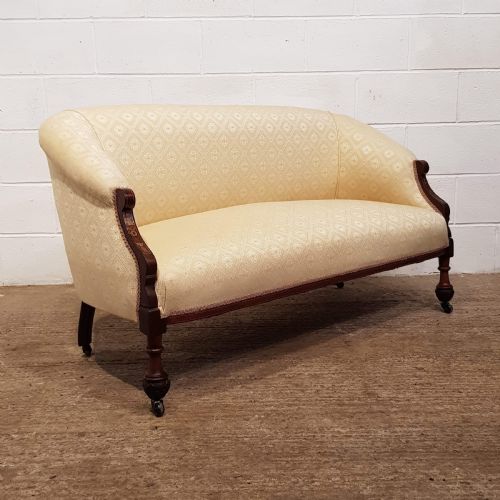 Antique Art Nouveau Inlaid Salon Sofa C1890