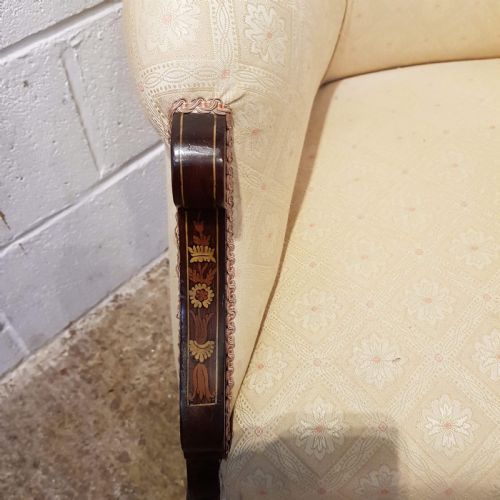 fig 1. ANTIQUE ART NOUVEAU INLAID SALON SOFA C1890