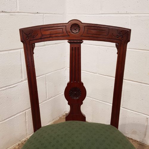 fig 2. ANTIQUE SET SIX LATE VICTORIAN MAHOGANY DINING CHAIRS C1890