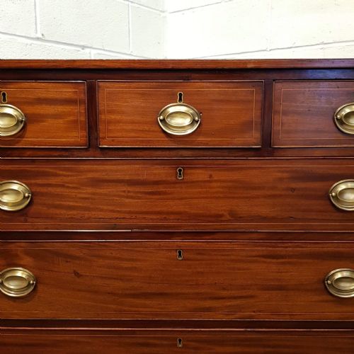 fig 2. ANTIQUE REGENCY MAHOGANY CHEST OF DRAWERS C1820.