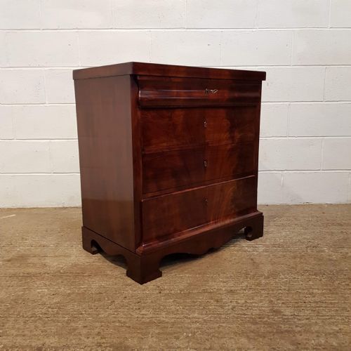 fig 2. ANTIQUE EARLY 19TH CENTURY CUBAN MAHOGANY BIEDERMEIER DWARF CHEST OF DRAWERS C1840