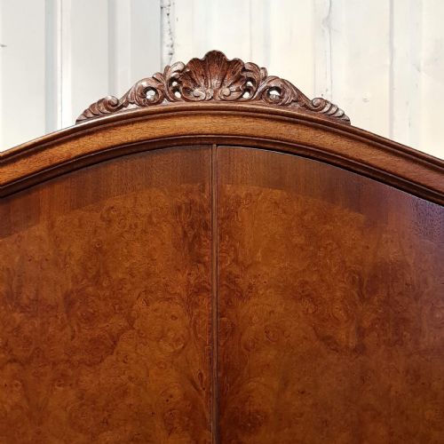 fig 1. ANTIQUE BURR WALNUT QUEEN ANNE SMALL WARDROBE C1920