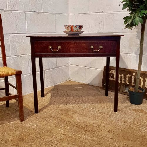 Antique Georgian Period Oak Side Table C1780