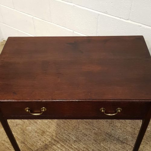 fig 1. ANTIQUE GEORGIAN PERIOD OAK SIDE TABLE C1780