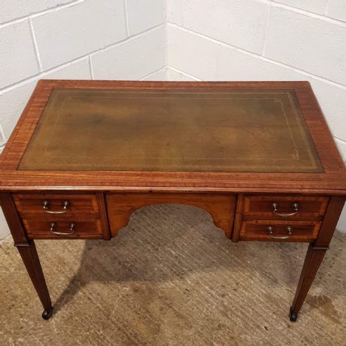 fig 1. ANTIQUE EDWARDIAN REGENCY MAHOGANY DESK C1900
