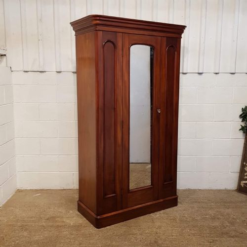 fig 2. ANTIQUE VICTORIAN MAHOGANY SINGLE DOOR WARDROBE C1880