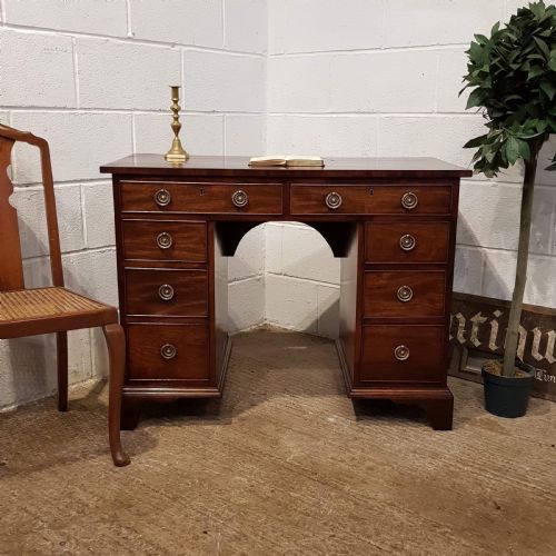 Antique Georgian Period Mahogany Pedestal Desk C1780