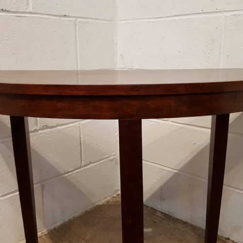 fig 1. ANTIQUE PAIR EDWARDIAN. AHOGANY DEMI LUNE SIDE TABLES C1900