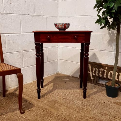 Antique Early Victorian Small Mahogany Side Lamp Table C1850