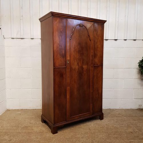 fig 1. ANTIQUE BURR WALNUT SINGLE WARDROBE C1920