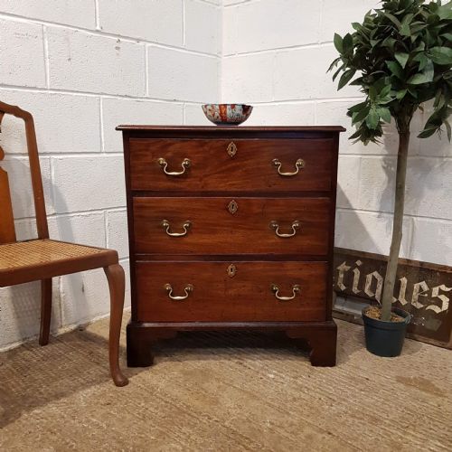 Antique Georgian Period Mahogany Dwarf Chest of Drawers C1780