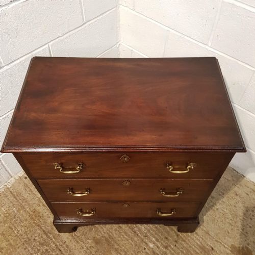 fig 2. ANTIQUE GEORGIAN PERIOD MAHOGANY DWARF CHEST OF DRAWERS C1780