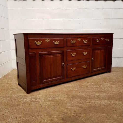 fig 2. ANTIQUE 18TH Century GEORGIAN PERIOD JOINED OAK DRESSER BASE C1780