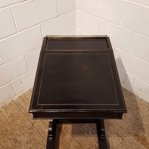 fig 1. ANTIQUE VICTORIAN AESTHETIC EBONISED AND GILT DAVENPORT DESK C1890